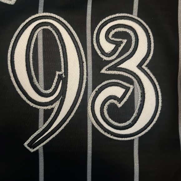 Rare Disney Gracey Manor Ghosts 93 Jersey Large Black Stripes - Picture 9 of 11